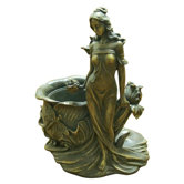Verdigris Lady with Bowl