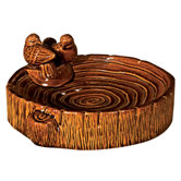 Tree Trunk Bird Bath
