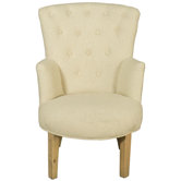 Denim Covered Side Chair