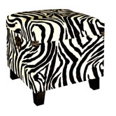 Zebra Footstool
