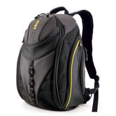 Express Laptop Backpack in Black with Yellow Trim