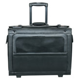 14" Leather Hardsided Rolling Laptop Catalog Case