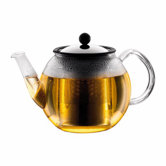 Shin Cha 34 oz Tea Press with Glass Handle and Spout and Stainless Steel Infuser