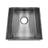 Trapezoid 18.33" x 17.5" Undermount Stainless Steel Single Bowl Kitchen Sink