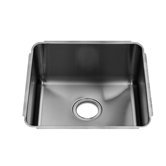 Classic 16" x 17.5" Undermount Stainless Steel Single Bowl Kitchen Sink