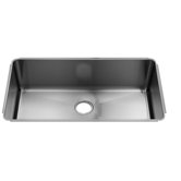 Classic 34" x 19.5" Undermount Stainless Steel Single Bowl Kitchen Sink