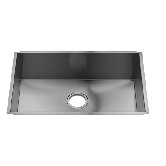 UrbanEdge 11" x 17.25" Undermount Stainless Steel Single Bowl Kitchen Sink with Straight Bowl Sides
