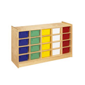 Cubbie Mobile Twenty Compartment Tray in Natural