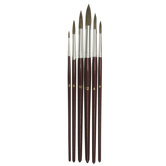 Tapered Water Color Brush 6-set