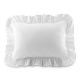 Ruffled Sham Set in White