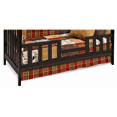 London Toddler Guard Rail for Stationary Crib in Jamocha