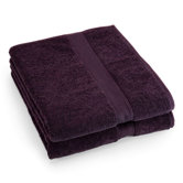 Supreme Egyptian Cotton Bath Sheet in Plum (Set of 2)