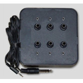 Six Position Socket Stereo Jack Box in Black