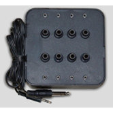 Eight Position Socket Stereo Jack Box in Black