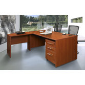 Pro X - L-Shaped Executive Desk with Mobile Pedestal