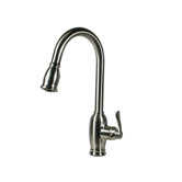 Classic Single Handle Pull Down Gooseneck Kitchen Faucet