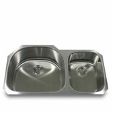 38" x 19" Double Bowl Stainless Steel Undermount Kitchen Sink