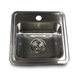 15" x 15" Single Bowl Stainless Steel Self Rimming Bar Sink