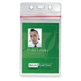 Sealable Card Holders,Vertical,3-3/4"x2-5/8",50/PK,Clear