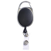 Clip Card Reels, Attachable to Belt Loop/Belt Strap, Black