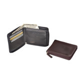Wide Zip-Around Leather Wallet