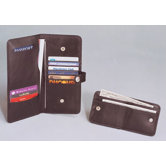 Cowhide Nappa Leather Passport Organizer with Wallet