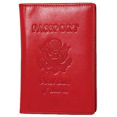 Cowhide Nappa Leather Deluxe Passport Case II with U.S. Emblem