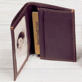 Cowhide Nappa Leather Two Fold Business Card Case III