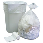 Boardwalk Low-Density Can Liner Smart Packs, Glutton, 0.65 ml, White, 50/Carton