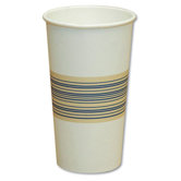 16 oz Paper Hot Cup in Blue and Tan