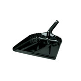 12" Heavy Duty Metal Dustpan 20 Gauge Steel in Black