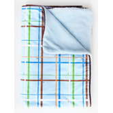 Boutique Plaid Piped Blanket
