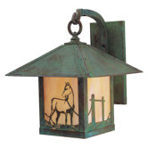 Timber Ridge Outdoor Wall Lantern with Horse Filigree