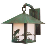 Timber Ridge Outdoor Wall Lantern with Trout Filigree