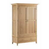 Carlton Ash Double Wardrobe with Drawer