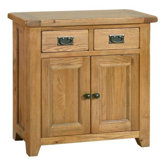 Bordeaux Mini Sideboard in Medium Oak Stain and Satin Lacquer