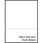 8.5" x 11" Blank Pre-Perfed and Punched Copy Paper with Perf 3.67" from Bottom (2500 Sheets)