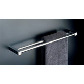 Metric 19.7" Double Towel Bar in Polished Chrome