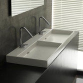 Urban 47" X 18" Ceramic Double Bathroom Sink