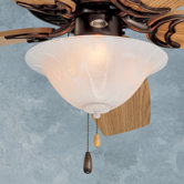 Three Light Swirl Bowl Ceiling Fan Light Kit