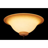 Three Light Tea-stained Bowl Ceiling Fan Light Kit