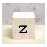 "z" Letter Block in Pink