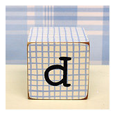 "d" Letter Block in Blue