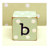 "b" Letter Block in Green