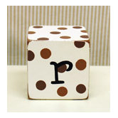 "r" Letter Block in Chocolate