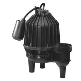 1/2 HP Tether Float Switch Thermoplastic Sewage Pump