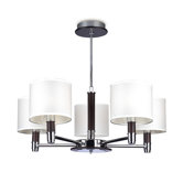 Five Chandelier in Chrome and Wenge Wood