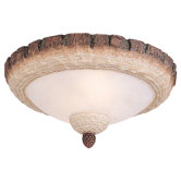 Three Light Ponderosa Pine Ceiling Fan Light Kit
