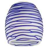 Glass Shade in Blue Rope