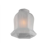 White Alabaster Hexagon Bell Replacement Glass